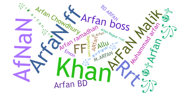 Nicknames for Arfan