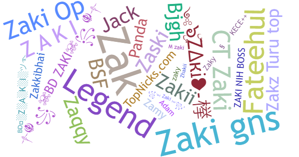 Nicknames for Zaki