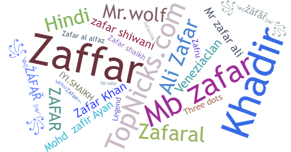 Nicknames for Zafar