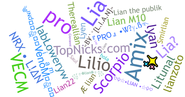 Nicknames for Lian