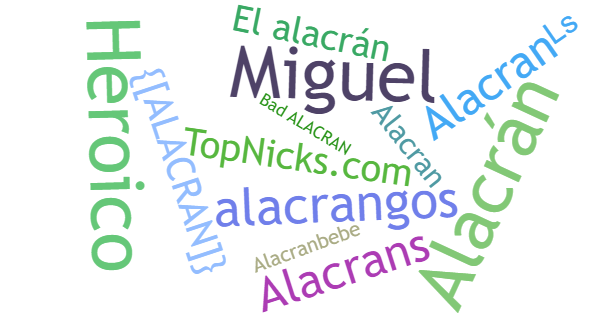 Nicknames for Alacran