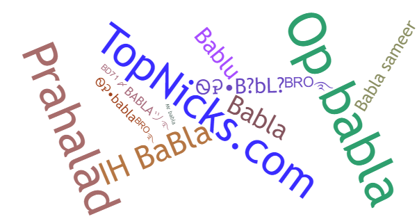 Nicknames for Babla