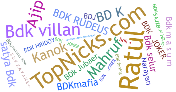 Nicknames for BDK