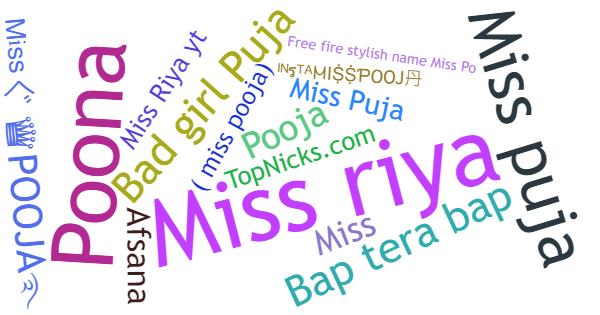 Nicknames for MISSPOOJA