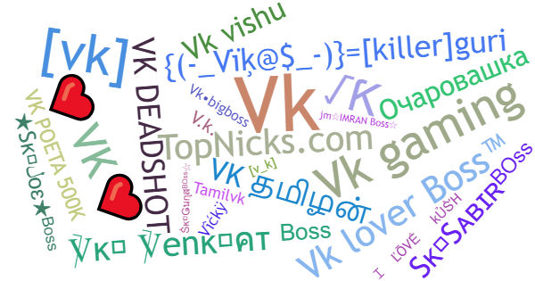 Nicknames for VK