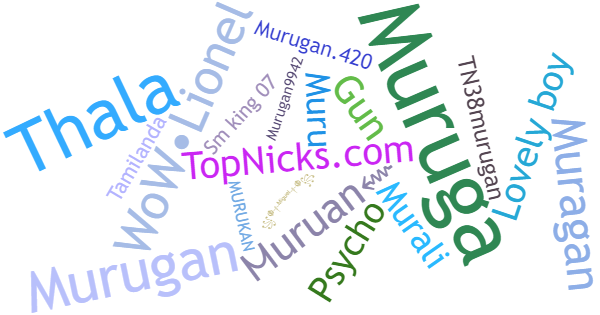 Nicknames for Murugan