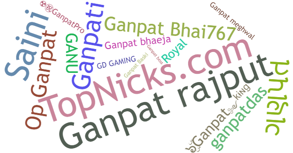 Nicknames for Ganpat