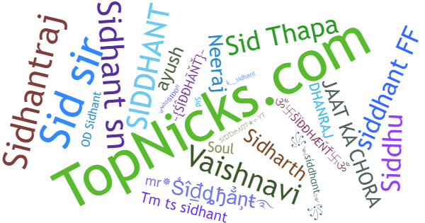 Nicknames for Siddhant