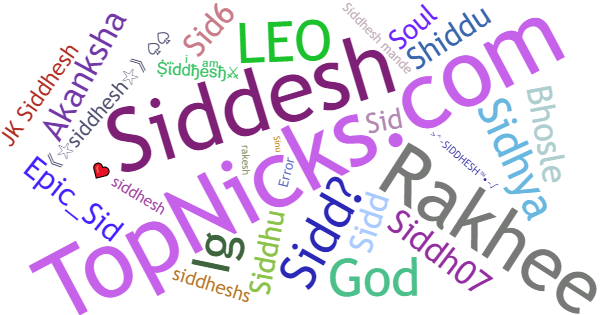 Nicknames for Siddhesh