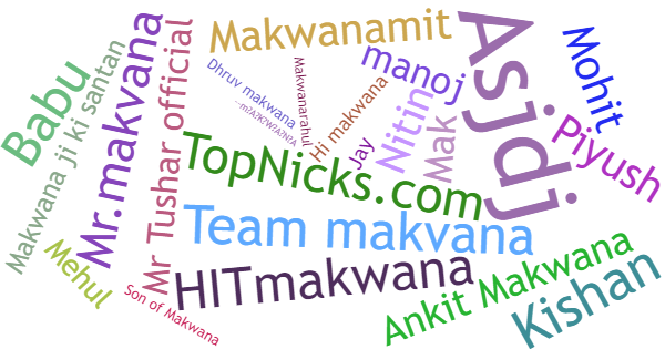 Nicknames for Makwana