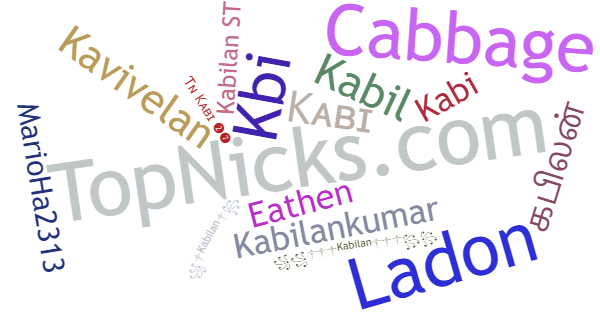 Nicknames for Kabilan