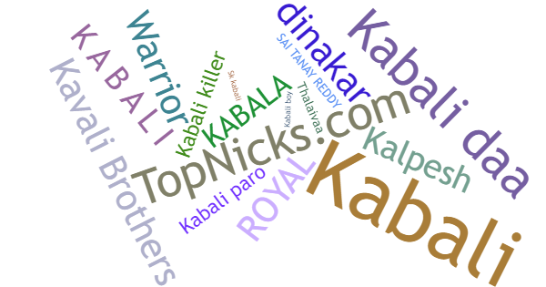 Nicknames for Kabali