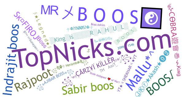 Nicknames for BoOs