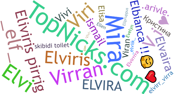 Nicknames for Elvira