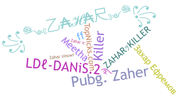 Nicknames for Zahar