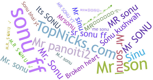 Nicknames for MRSonu