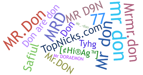 Nicknames for MrDon