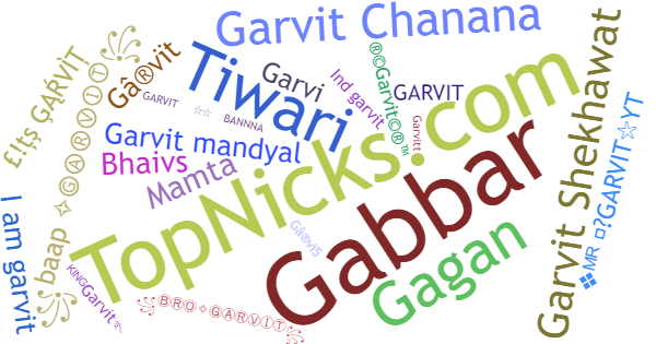 Nicknames for Garvit