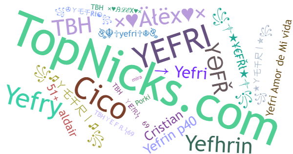 Nicknames for Yefri