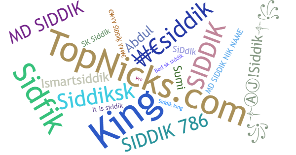 Nicknames for Siddik