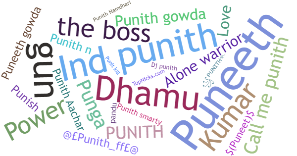 Nicknames for Punith