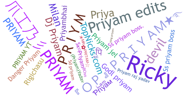 Nicknames for Priyam