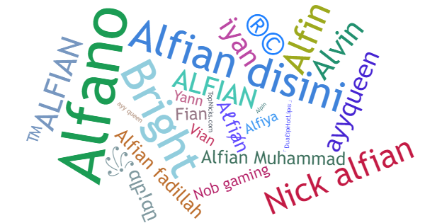 Nicknames for Alfian