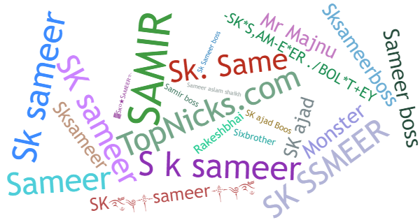 Nicknames for SkSameer