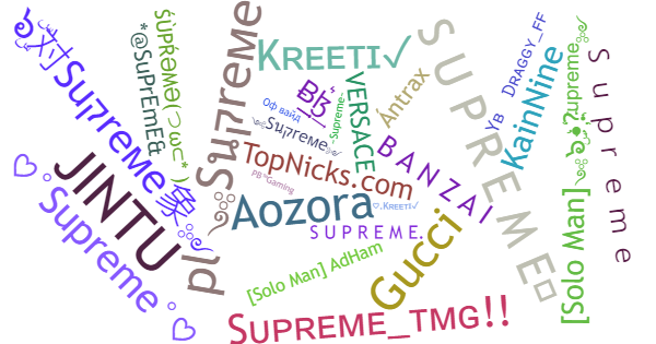 Nicknames for Supreme