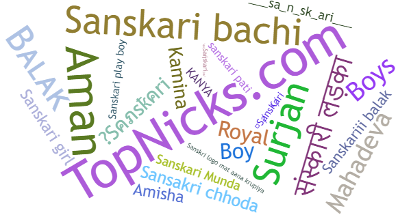 Nicknames for Sanskari