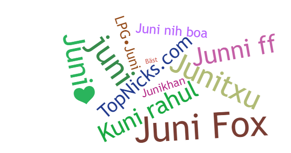 Nicknames for Juni