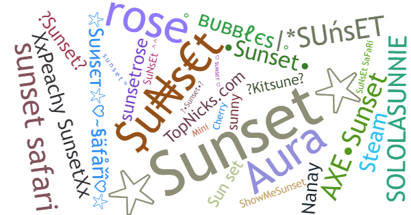 Nicknames for Sunset