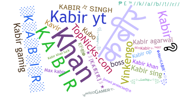 Nicknames for Kabir