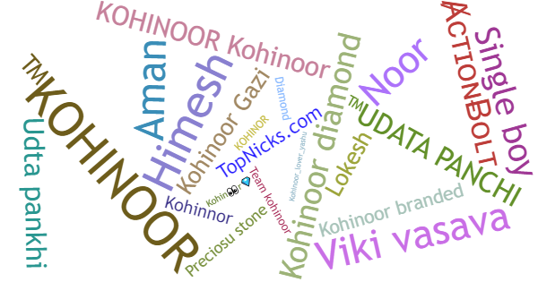 Nicknames for Kohinoor