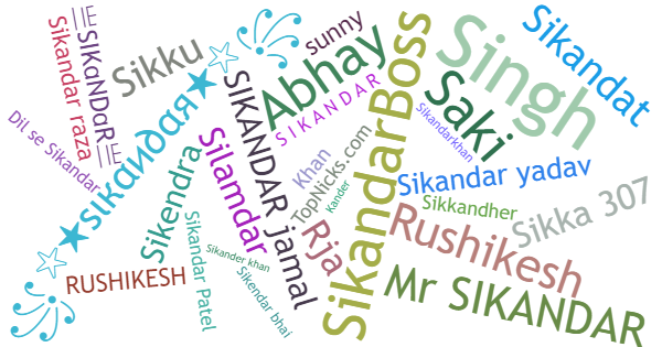 Nicknames for Sikandar