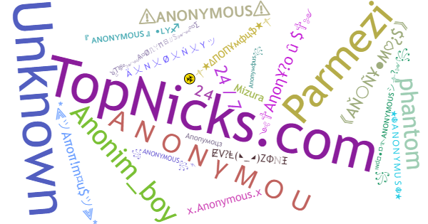 Nicknames for Anonymous