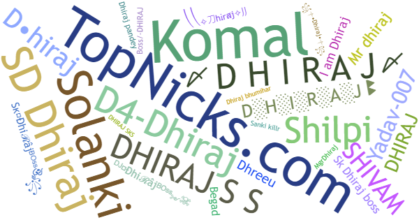 Nicknames for Dhiraj