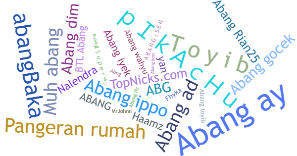 Nicknames for Abang