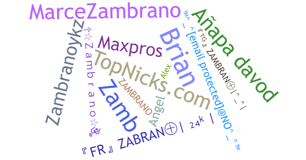 Nicknames for Zambrano