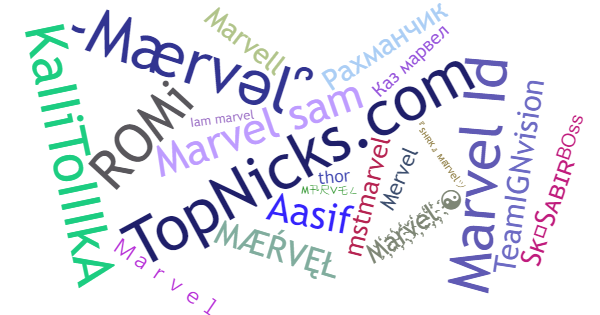 Nicknames for Marvel