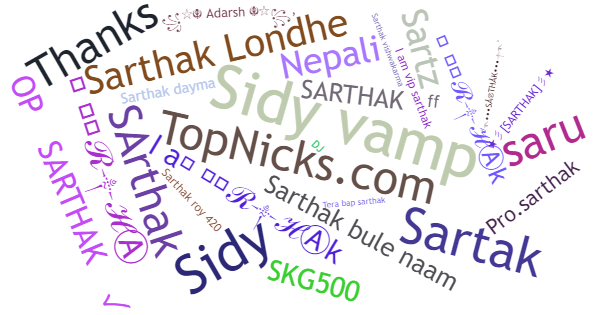 Nicknames for Sarthak