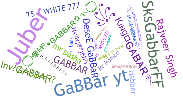 Nicknames for Gabbar