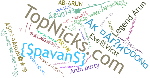 Nicknames for Arun