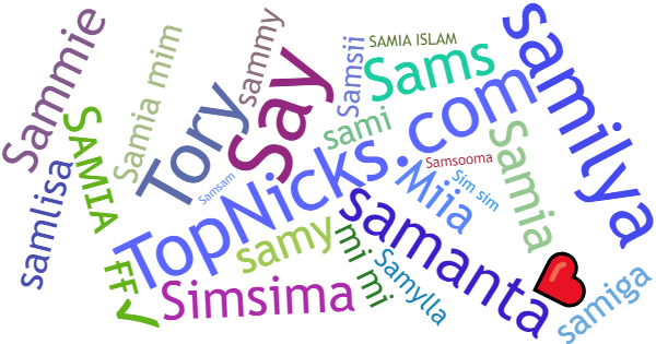 Nicknames for Samia