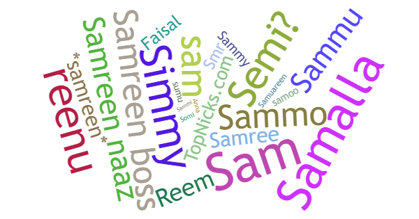 Nicknames for Samreen