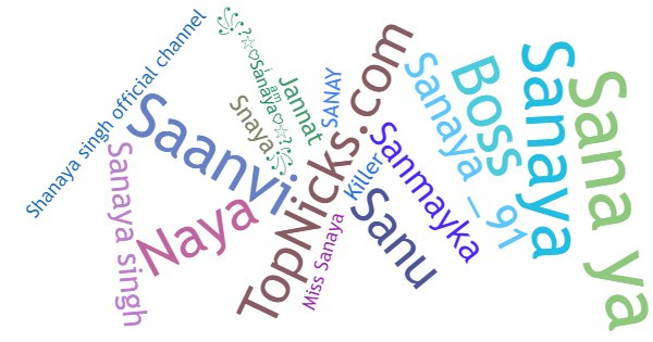 Nicknames for Sanaya