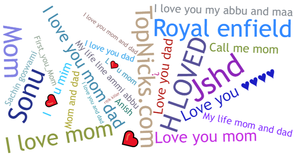 Nicknames for Loveyoumom