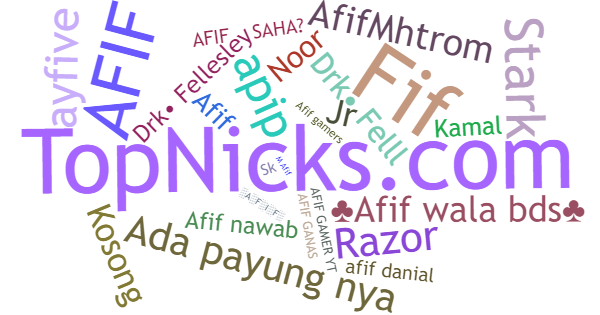 Nicknames for Afif