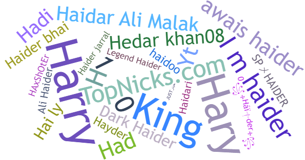 Nicknames for Haider