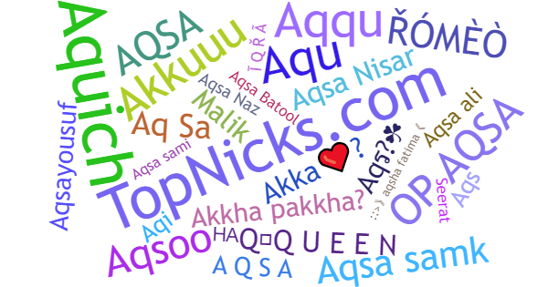 Nicknames for Aqsa